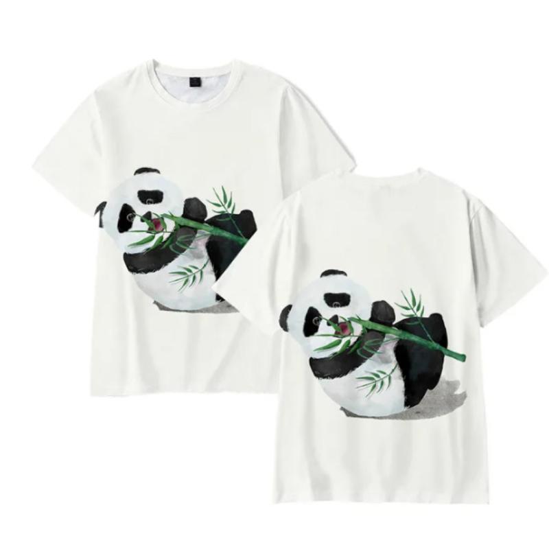 Men's 3D Printed T-Shirt Panda Pattern Print Short Sleeve O-Neck Pullover Casual Top