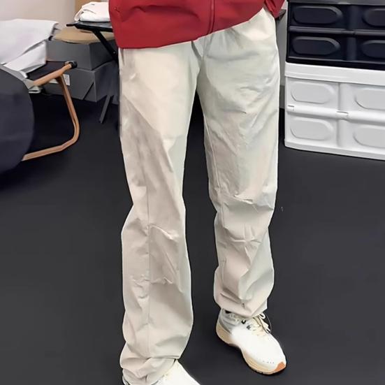 Мужские брюки-карго, тонкие, быстросохнущие, для путешествий и кемпинга, свободные, с завязками на талии, однотонные, с карманами на молнии, длинные брюки