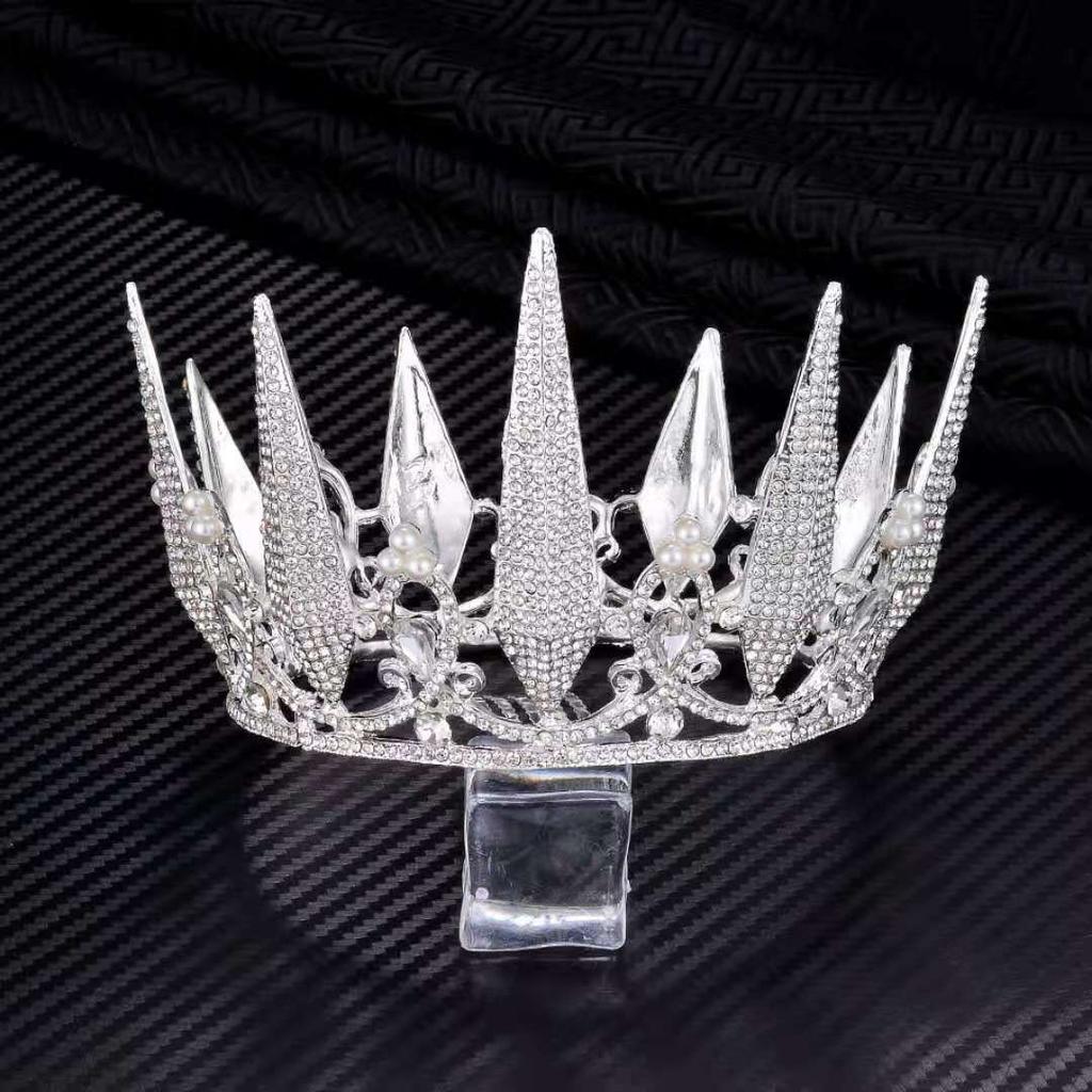 Bridal Crown Internet Celebrity Friends Friends Girlfriends Gift Round Crown 18-Year-Old Adult Gift Headgear Rhinestone Crystal Crown