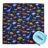 COLORFUL CANDY STYLE Lunch Cloths for Boys, Set of 2, School Lunch Napkins, Lunch Box, Standard Size, 45x45cm, Square, Discover Explore Dinosaur