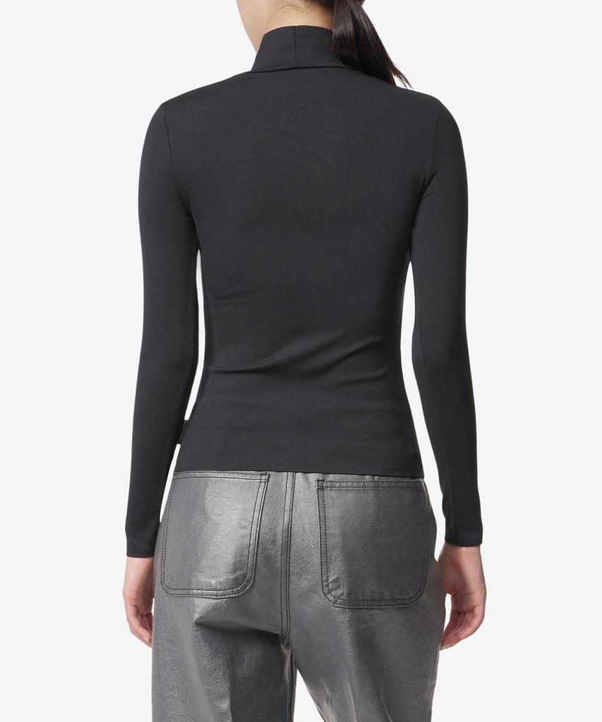 COURREGES Techno Mock Neck Long Sleeve Top - Black / 323Jto182Js00169999