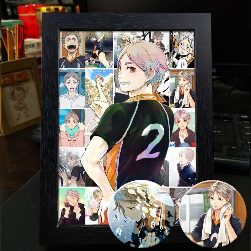 Хайкю!! Украшение фоторамки: Кагеяма Тобио и Хината Шоё - Готовая фоторамка-дисплей в подарок