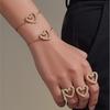 Swan Heart Ring Earrings Bracelet Necklace In Stainless Steel 18k Gold Plated Chain Neckalces Bracelets Rings Earring for Women