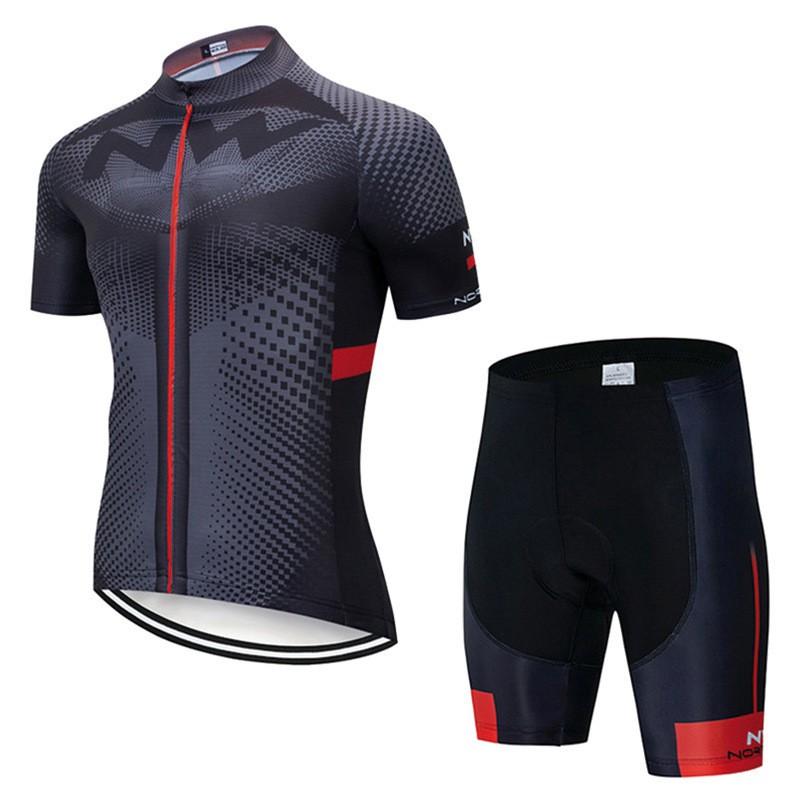 Mens Breathable Loose-Fit Mountain Bike Cycling Jersey Set Outdoor Sportswear