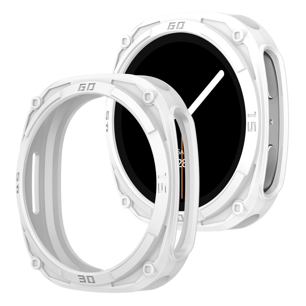 PC scale+case For Samsung galaxy watch 8 44mm 40mm Accessories Hollow Protective Bumper shell For Samsung galaxy watch 8 cover