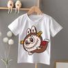 LABUBU Cotton Kids Tshirt Cartoon Children Girl Boy Cute Baju Lelaki Perempuan