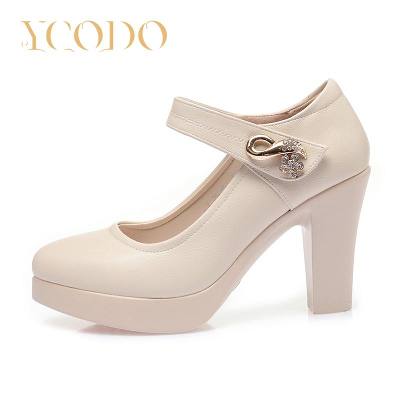 Удобные модельные туфли на высоком каблуке для студентов из натуральной кожи для женщин и девочек Мэри Джейн для девочек