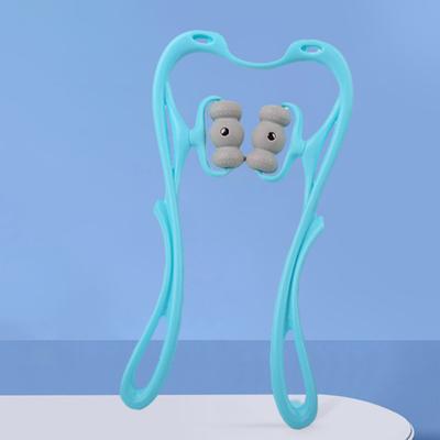 6-колесный роликовый массажер для шеи, ручной шейный массажер, вращающийся на 360 градусов, роликовый массажер для облегчения боли в спине и плечах