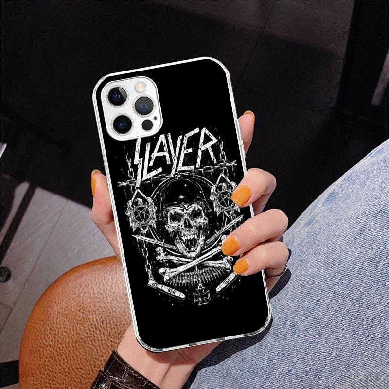 Чехол для телефона Slayer Heavy Metal Rock Band Для iPhone 17 Air 16 Pro Max 16E 15 + 14 Plus 11 12 13 Mini 7 8 SE Подарок Печатная Крышка Fund