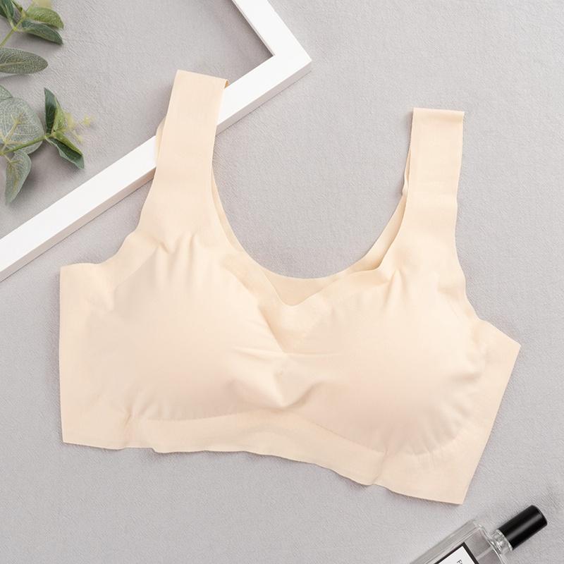 Бюстгальтер из ледяного шелка, бесшовный жилет, бюстгальтеры для женщин, нижнее белье с эффектом пуш-ап, топ для сна, мягкий, ударопрочный, тонкий, конфетный, нижнее белье, бюстгальтер-бралетт