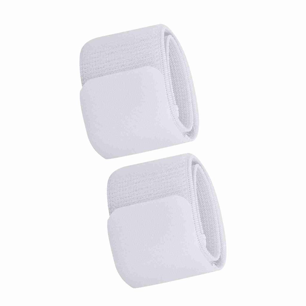 Soccer Shin Guard Fixed Bandage Tape Fastener Shinguard Adjustable Elastic Sports Strap(White)