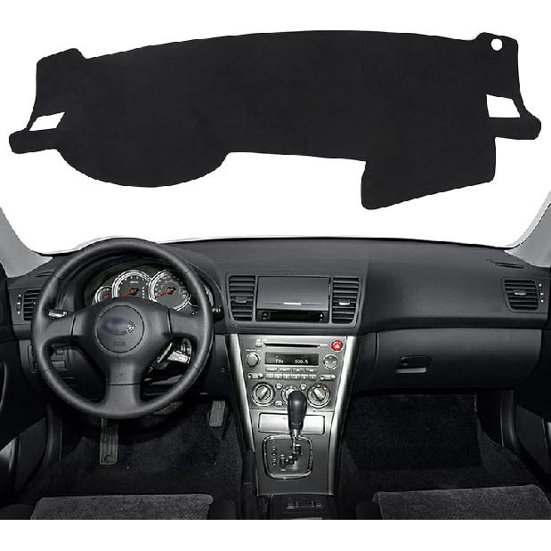 Dashboard Cover Mat For Subaru Legacy Outback Accessories 2005-2009 Anti-Slip Dash Cover Mat Sunshade Glare UV Rays Protector (Black)