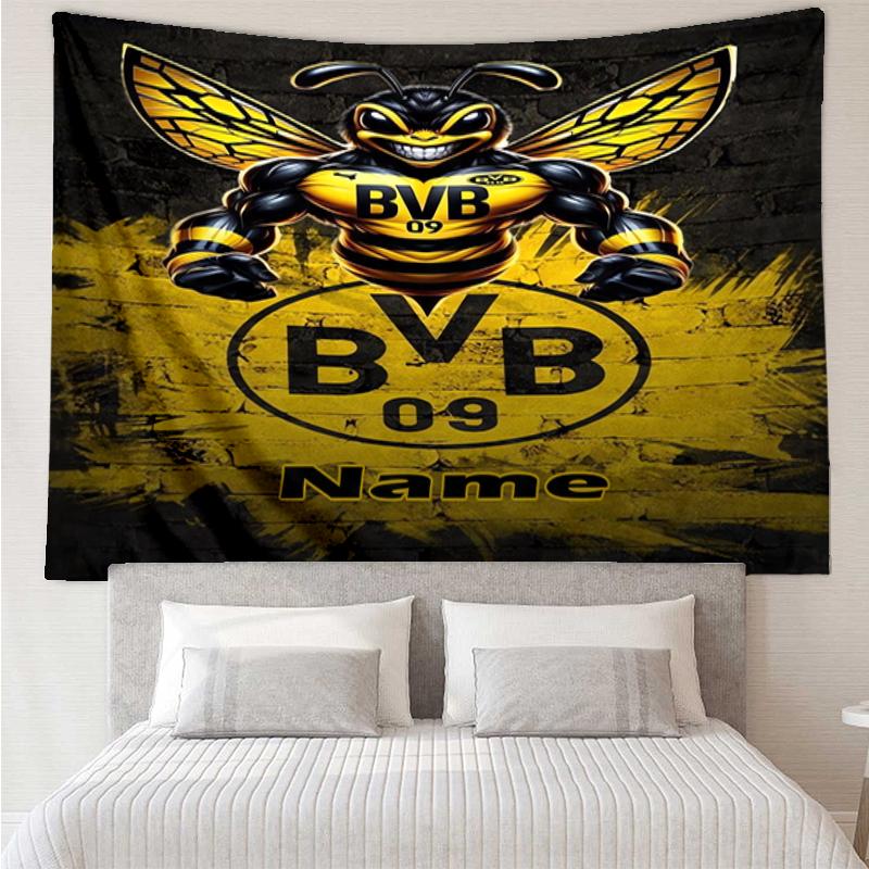 Custom Name BVB Print Tapestry, Backdrop, Easy Setup, Ideal for Bedroom, Office & Living Room, with Aesthetic Wall Hanging Decor.
