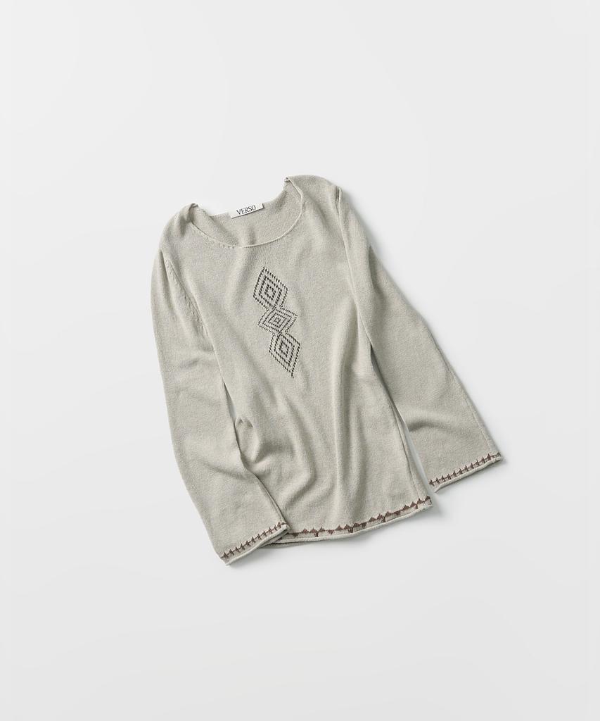 Beleuso Trinity Intarsia Knit Top