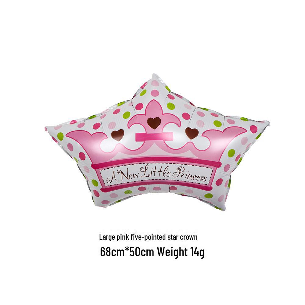 Набор воздушных шаров «Золотая корона» — большого, среднего и маленького размера для украшения дня рождения