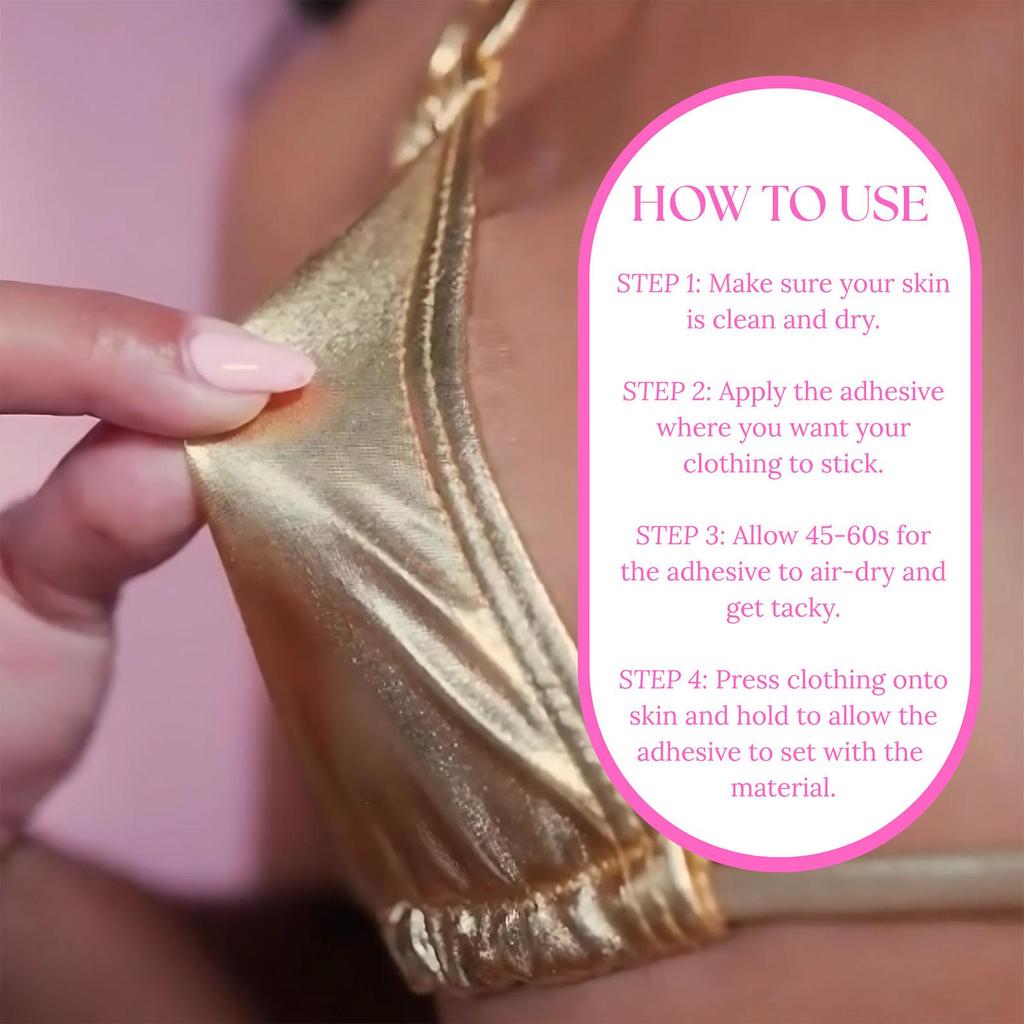 Anti-Slip Glue Roll On Skin Adhesive For Clothing Dress Body Skin Anti-exposure Bra Non-slip Fixed Roll On Clothing Glue