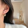 Серьги-гвоздики в кофейном цвете с металлическим сердцем в стиле Y2K для женщин, простой дизайн, модные, элегантные, вечерние украшения, подарок для девушки