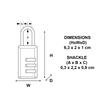 Master Lock Combination Padlock with Zinc Body, 20x63x10 mm