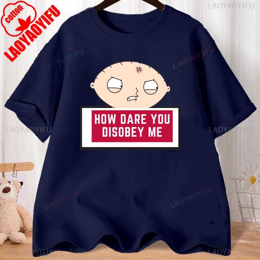 FMILY GUY Stewie Tattoo Brian Cartoon FMILY GUY Printed T-shirt for Fitness Training Jogging Outdoor Activities