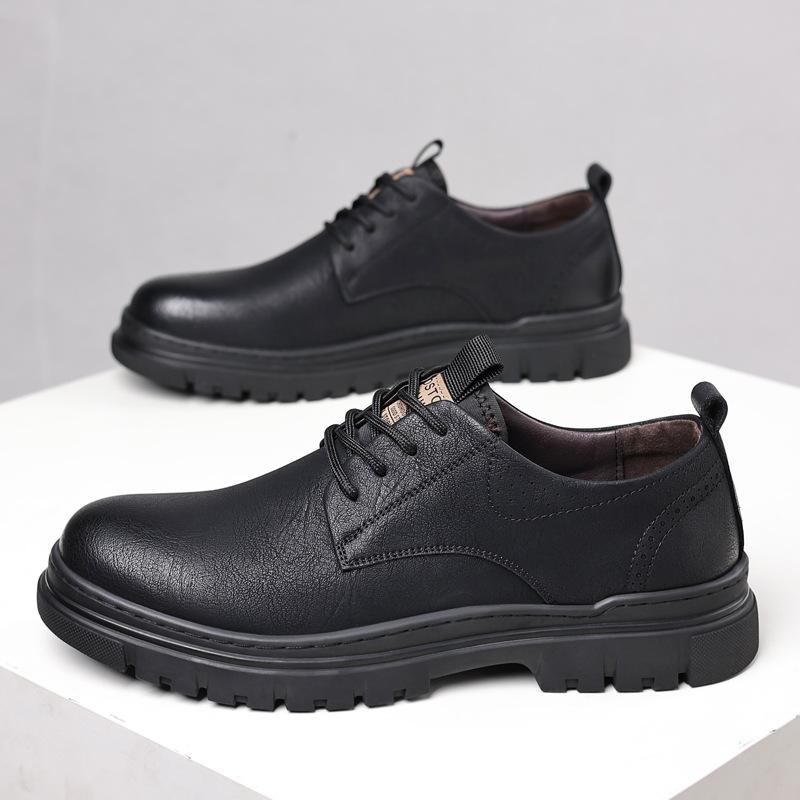 Men's Shoes 2025 New Cowhide Soft-soled Business Leather Shoes Men's Trend Versatile Four-season Wedding Shoes