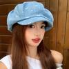 Облачная восьмиугольная кепка Японская кепка-газетчик Модный ретро берет с бантом Streetwear