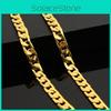 Мужское модное ожерелье Панк Цепь кубинского плетения 60 см Премиум качество Классический вид
