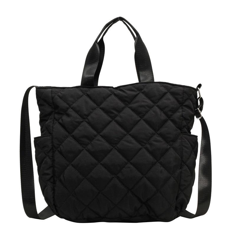 Тканевая сумка женская большой вместимости осенне-зимняя ромбовидная на плечо сумка-мессенджер, высококлассная деловая сумка-тоут