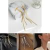 Alloy Chain Drop Earrings With Electroplating For Stylish Casual Wear And Gift Idea