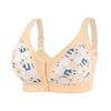 C-F Cup Super Large Size Bra Popular European and American Size No Steel Ring Adjustable Shoulder Strap Printed Front Buckle Underwear