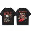 Slayer Band Уличный стиль Хип-хоп Рок Метал Рэп Уличная культура Хлопок 2025 Футболка Свободная Повседневная Футболка Унисекс Летние Топы Футболка