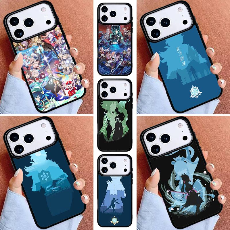 Genshin Impact Phone Case for iPhone 16e 15 14 13 12 17 Pro Max Plus Air 17pro Cover Coque