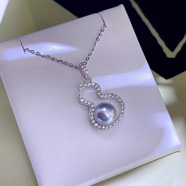 Винтажное французское ожерелье с подвеской из искусственного таитянского жемчуга для женщин