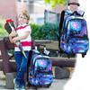 School Trolley Bag With Protective Cover Girl Boy Backpack With Wheels Schoolbag Luggage Compartment Backpack With Wheels