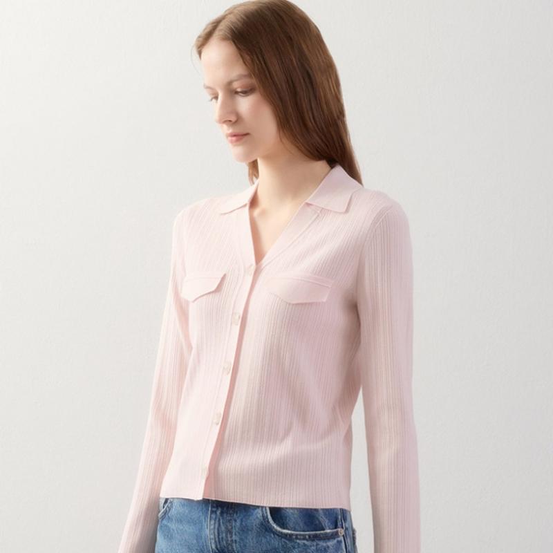 [She S miSS] Кардиган с V-образным вырезом в рубчик SSkcdo12010 Lp