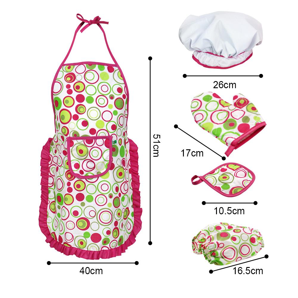 Детский набор для приготовления пищи и выпечки, 15 предметов, шляпа шеф-повара, фартук, рукавицы для духовки, нарукавники, кухонная утварь