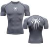 Printed Men's Athletic Compression Shirts Athletic Quick Dry Breathable Rash Guard Athletic Tight Workout Tops Summer Men