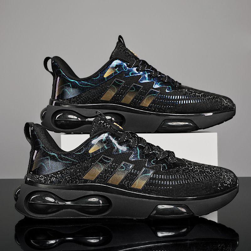 2025 new sports shoes men's spring and autumn breathable thick-soled mesh running dad shoes Korean version of trendy travel shoes