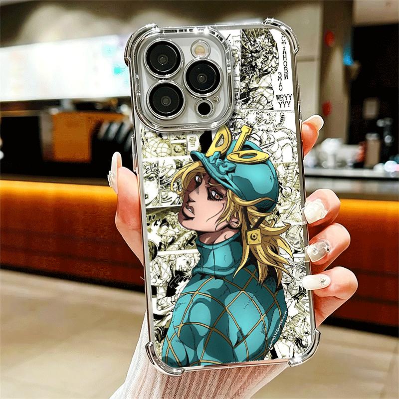 JoJo Adventure Дио Диего Брандо Мягкий чехол для телефона для iPhone 15 16 17 Air 14 Pro Max 16E Plus 13 12 Mini Покрытие Защита от падения Fundas