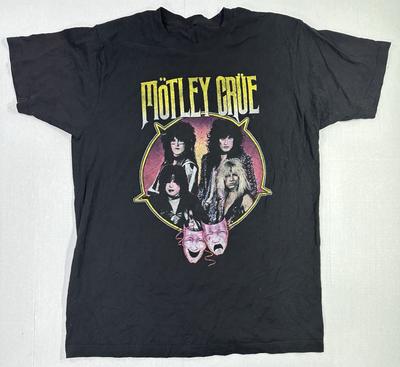 Футболка Mötley Crüe Band Theater of Pain Графическая Рок-футболка Черная Размер Большой Унисекс