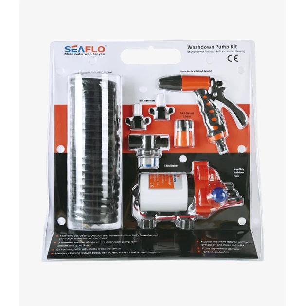 SEAFLO 33 Series Washdown Pump Kit With Coiled Hose 70PSI 12V/24V Marine Boat Accessories Showers for RV Caravan