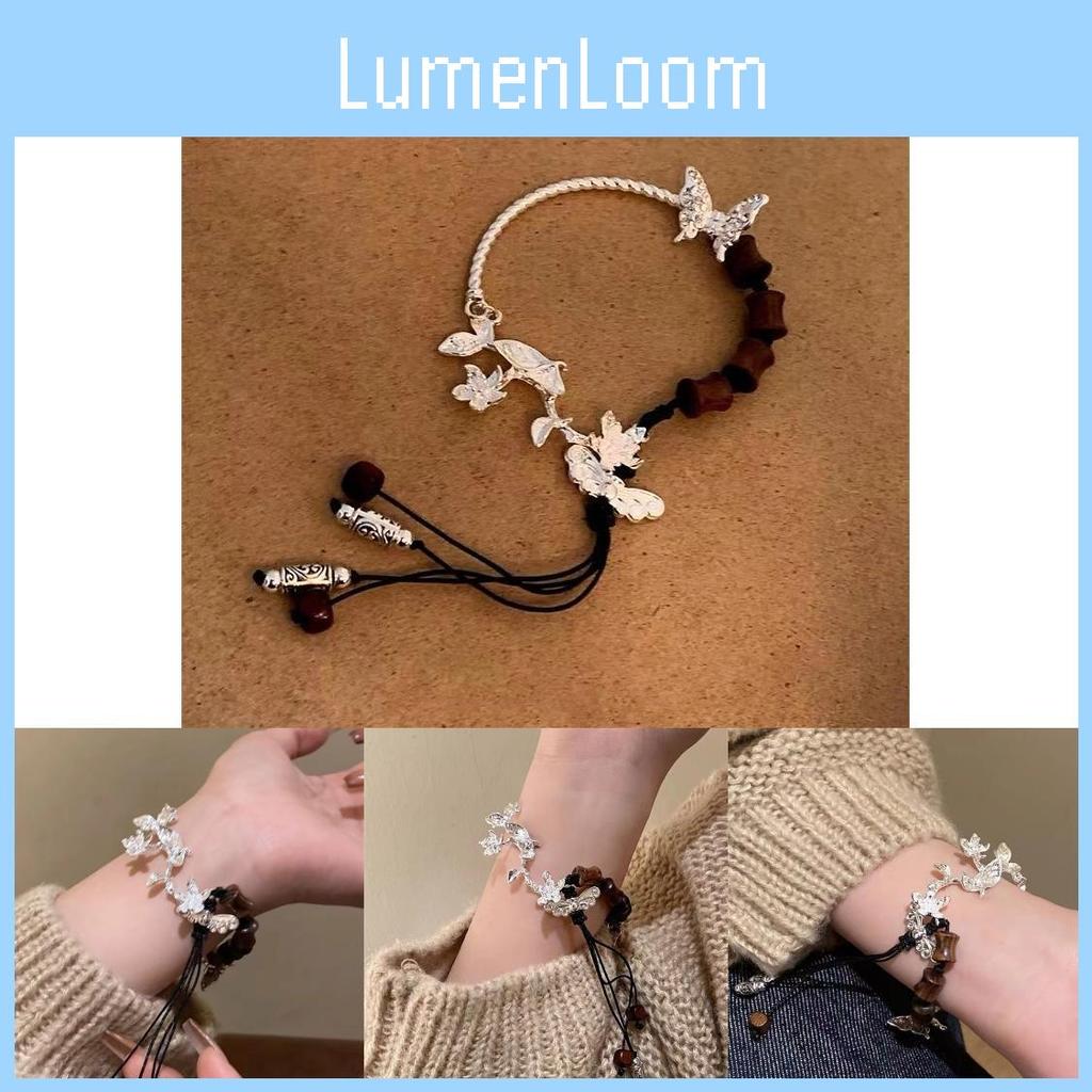 Pendant Exotic Butterfly Bracelet Handwoven From Alloy With Ethnic Flair Women For