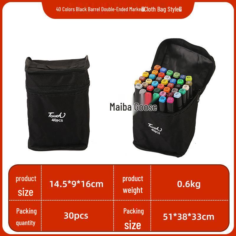 Genuine TOUCH Dual-Tip Oil-Based Marker Set, 48 Colors - Art Drawing Tools & Colored Pencils