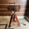 55.88 Cm Nautical Copper Spotlight Table Lamp Handmade Wooden Adjustable Tripod Stand Maritime Home Decor