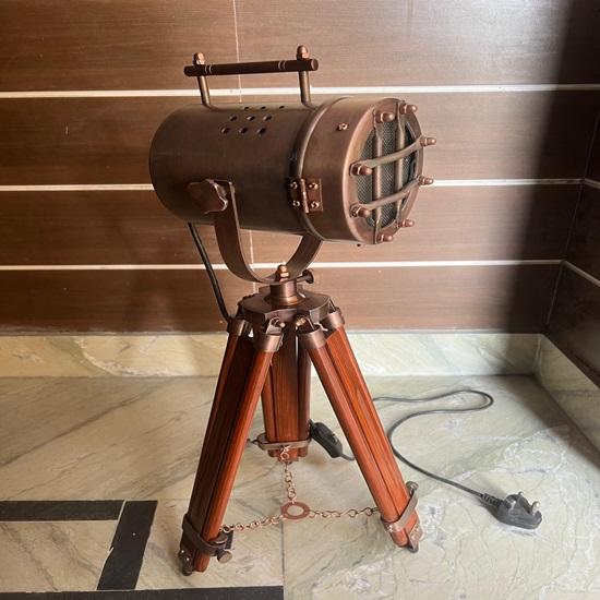 55,88 см морской медный прожектор настольная лампа ручной работы деревянная регулируемая подставка-тренога морской декор для дома
