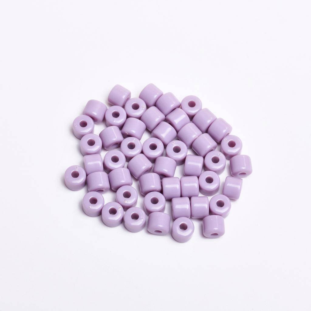 Acrylic for Earrings Necklace Fashion Accessories Cylindrical 6.5mm Bracelet Jewelry Making Cream Color DIY Material 50Pcs Keychain  Accessories