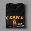 Men's Funny Chicken F-Caw-F What The Heli T Shirt Poultry Humor 100% Cotton Tops Funny Short Sleeve Tee Shirt Printing T-Shirt