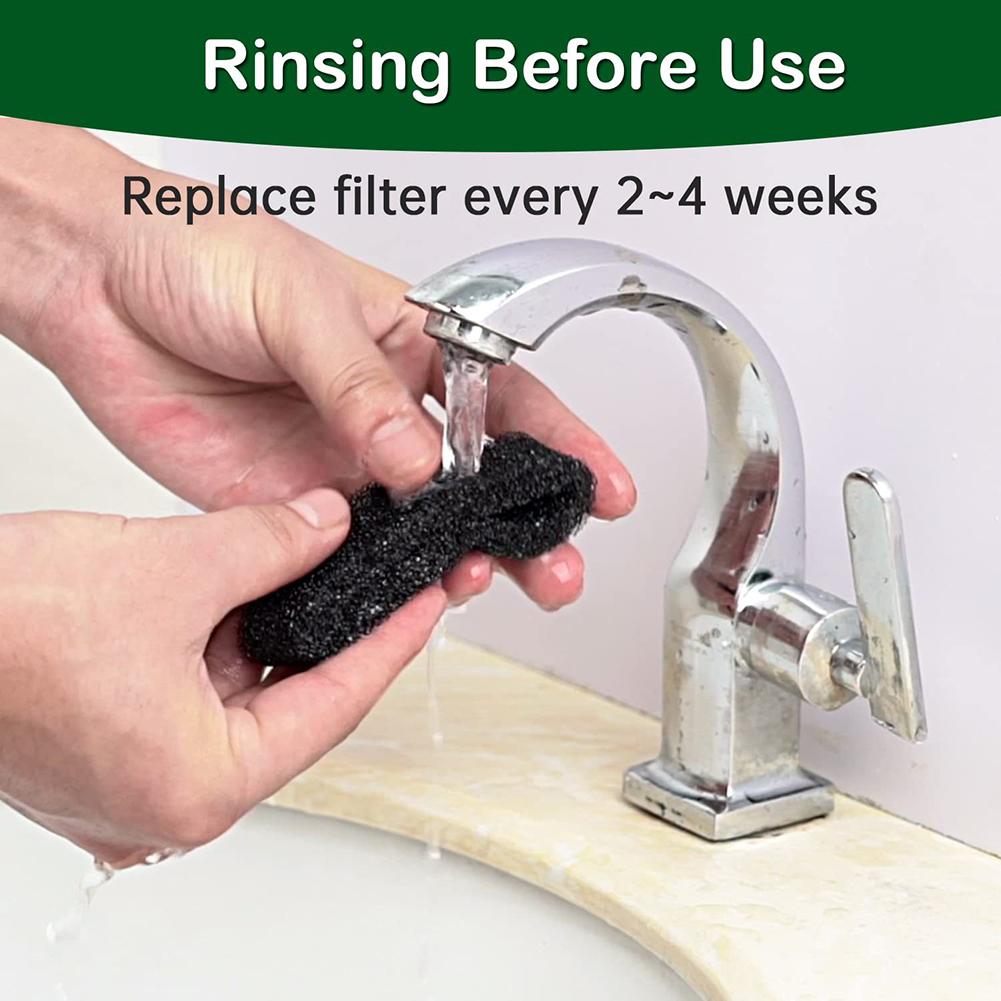 8pcs Sponge Filters Replacement For 2.0l/64oz Round Stainless Steel Pet Water Dispenser Water Fountain