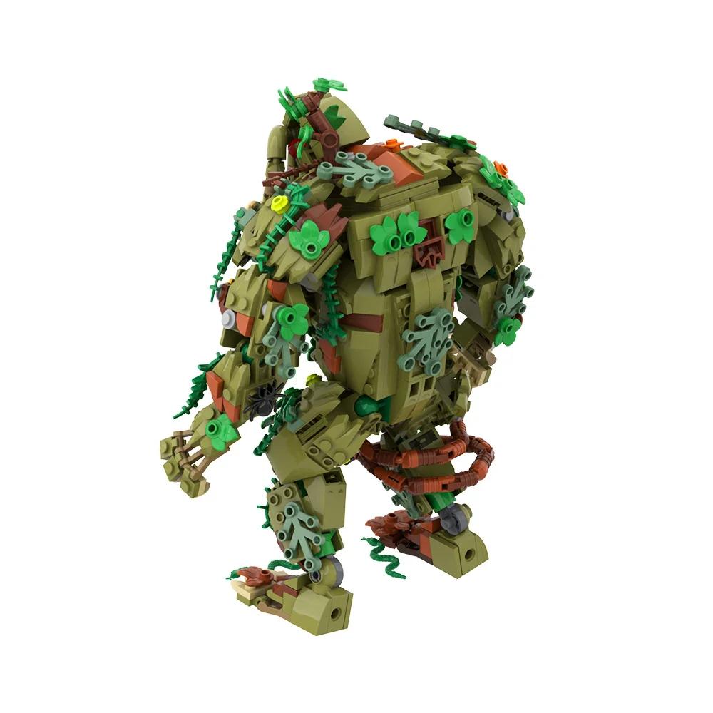Gobricks MOC Malveled Man-Thing Ted Building Blocks Movies Werewolf DIY Model Brick Humanoid Mutate Swamp Monster Toy Gift