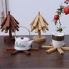 3/4Pcs Wooden Trivets for Hot Dishes Set Heat Resistant Coasters with Stand Tree-Shaped Design Insulation Pads for Teapots Kitchen Decor