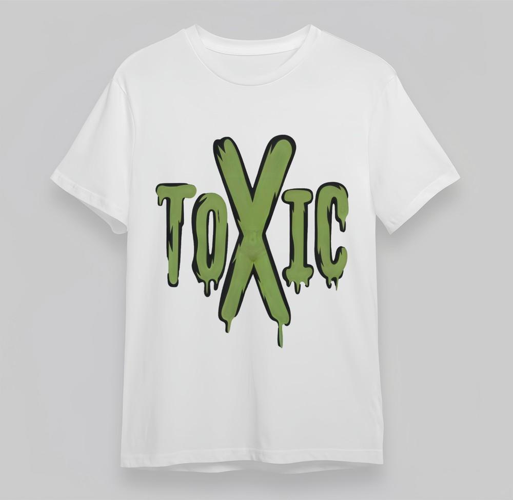 Мужская футболка с графическим принтом Toxic Meltdown, стекающий зеленый текст, унисекс, большого размера